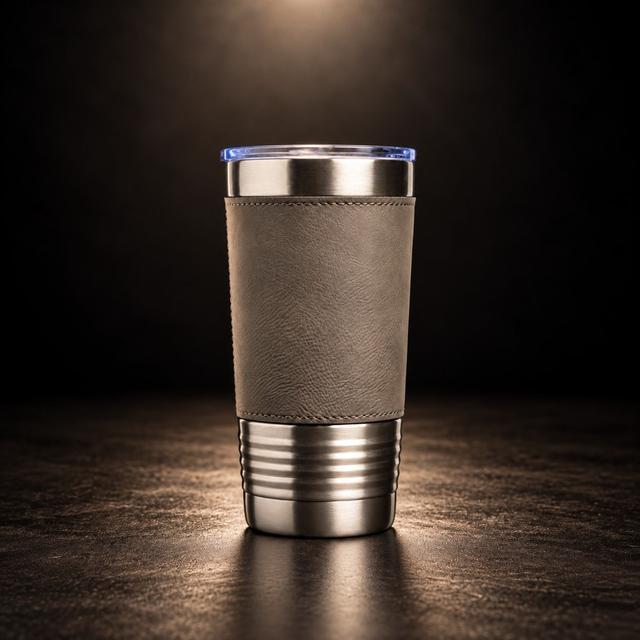 20oz Leather Wrapped Tumbler – Untitled mockup